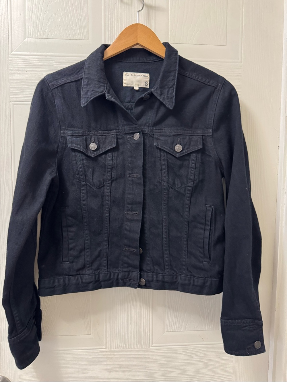 rag & bone Black Denim Jean Jacket - Women's